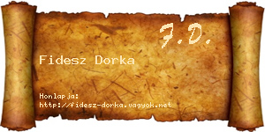 Fidesz Dorka névjegykártya